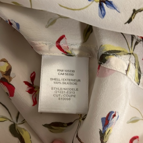 Equipment blouse. Cream and floral - Picture 4 of 6